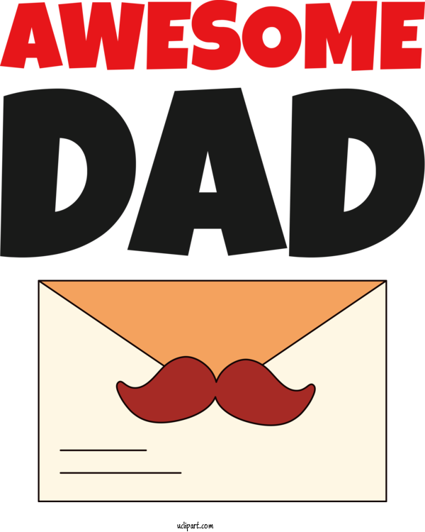 Free Holidays Design Cartoon Logo For Fathers Day Clipart Transparent Background