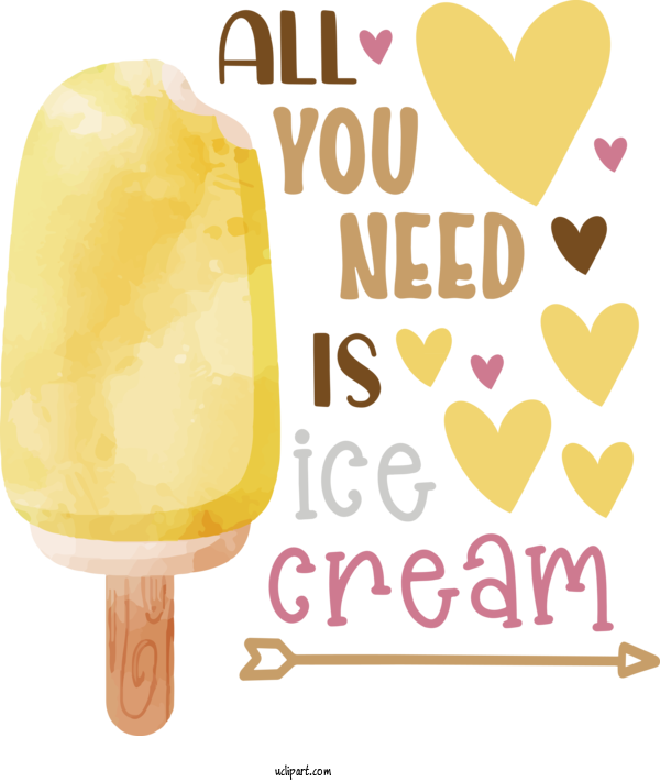Free Food Yellow Fruit For Ice Cream Clipart Transparent Background