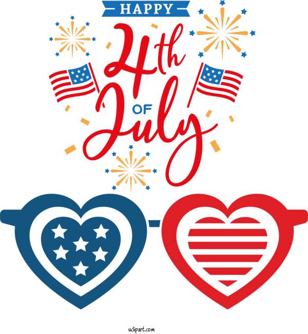 Free Holidays M 095 Line Heart For Fourth Of July Clipart Transparent Background