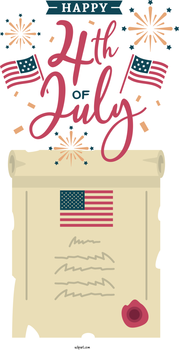 Free Holidays Design Line Paper For Fourth Of July Clipart Transparent Background