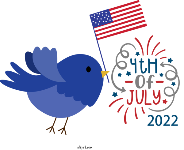 Free Holidays Birds Vector Drawing For Fourth Of July Clipart Transparent Background