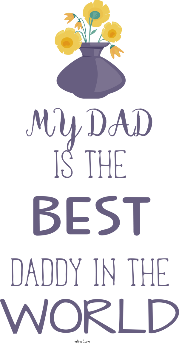 Free Holidays Flower Line Purple For Fathers Day Clipart Transparent Background