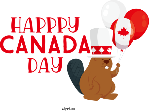 Free Holiday Logo Cartoon Heart For Canada Day Clipart Transparent Background