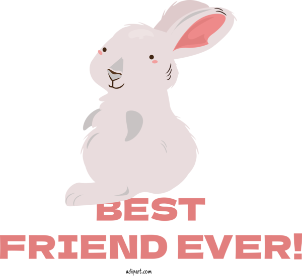 Free Holiday Hares Easter Bunny Rabbit For Friendship Day Clipart Transparent Background