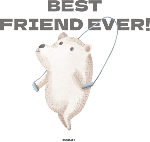 Free Holiday Rodents Bears Design For Friendship Day Clipart Transparent Background