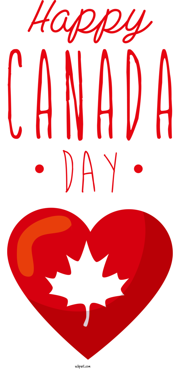 Free Holiday Heart Flower Line For Canada Day Clipart Transparent Background