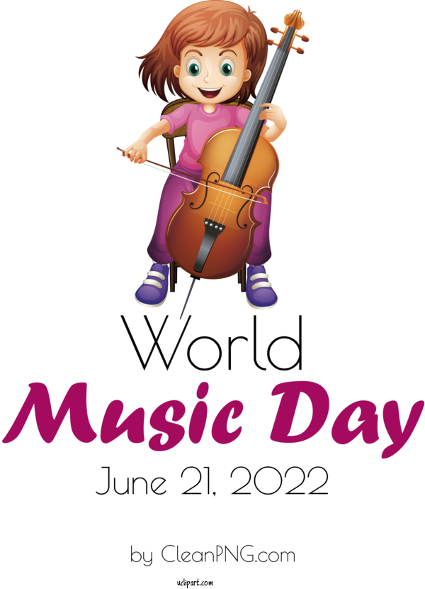 Free Music Day Cello Violin Cello Technique For World Music Day Clipart Transparent Background