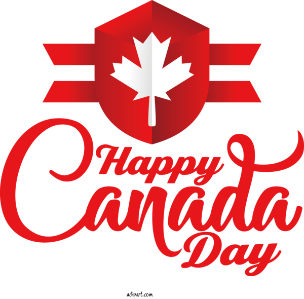 Free Holiday Logo Line For Canada Day Clipart Transparent Background