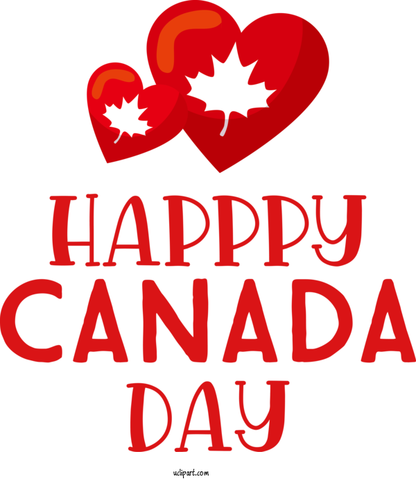 Free Holiday Logo Line Heart For Canada Day Clipart Transparent Background