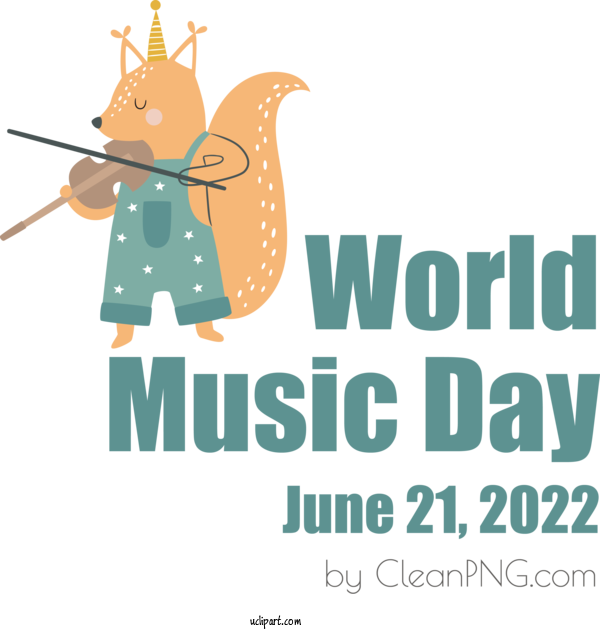 Free Music Day Logo Cartoon Design For World Music Day Clipart Transparent Background