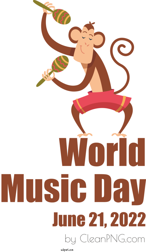 Free Music Day Deer Human Logo For World Music Day Clipart Transparent Background