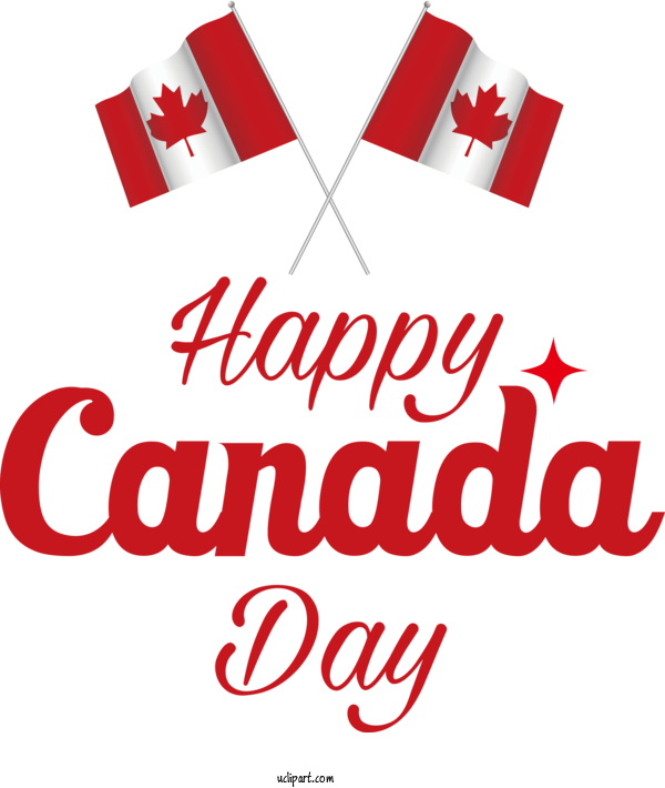 Free Holiday Logo Design Red For Canada Day Clipart Transparent Background