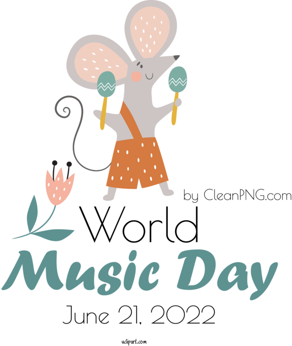 Free Music Day Human Logo Cartoon For World Music Day Clipart Transparent Background
