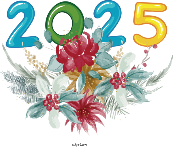 Free New Year Icon Architecture Design For 2025 New Year Clipart Transparent Background