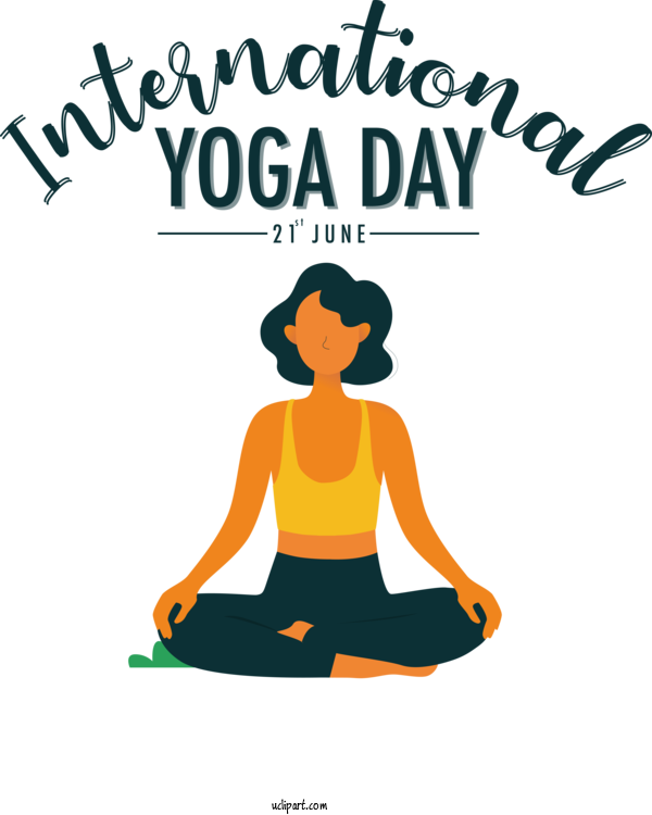 Free Holiday Human Physical Fitness Cartoon For Yoga Day Clipart Transparent Background