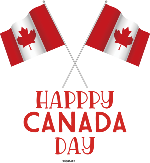 Free Holiday Logo Font Line For Canada Day Clipart Transparent Background
