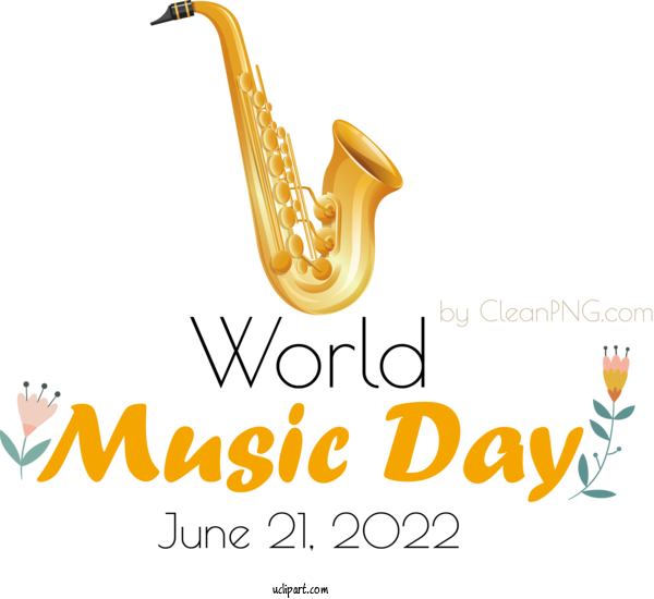 Free Music Day Logo Font Design For World Music Day Clipart Transparent Background