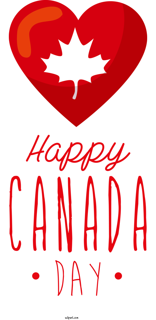 Free Holiday M 095 Logo Heart For Canada Day Clipart Transparent Background