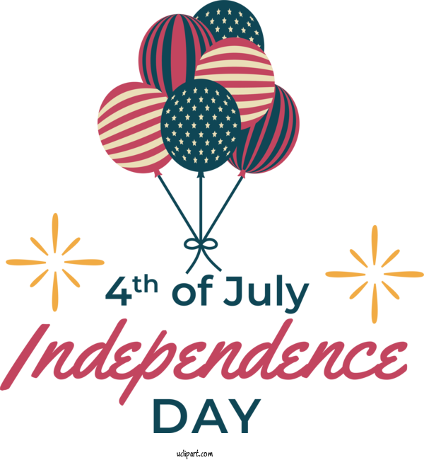 Free US Independence Day Drawing Design For 4th Of July Clipart Transparent Background