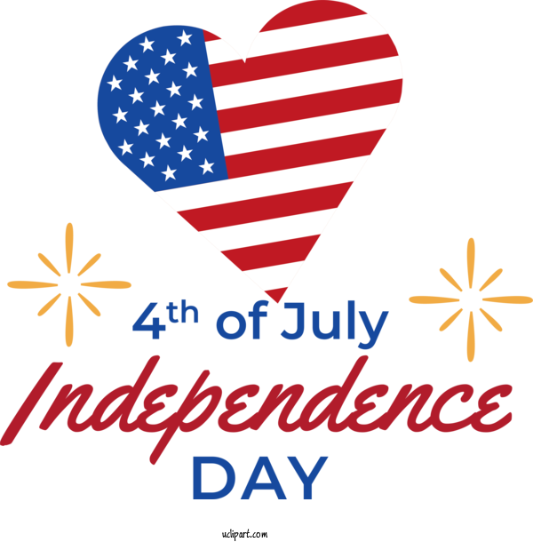 Free US Independence Day United States Logo Flag For 4th Of July Clipart Transparent Background