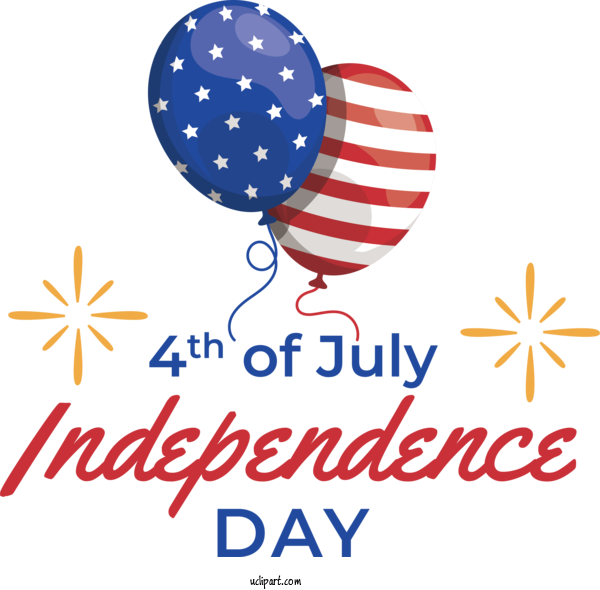 Free US Independence Day Logo Design Balloon For 4th Of July Clipart Transparent Background