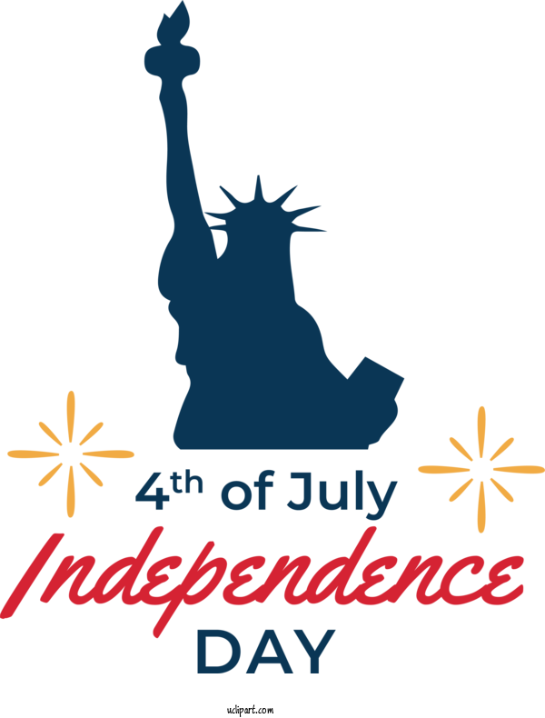 Free US Independence Day Statue Of Liberty Logo Design For 4th Of July Clipart Transparent Background
