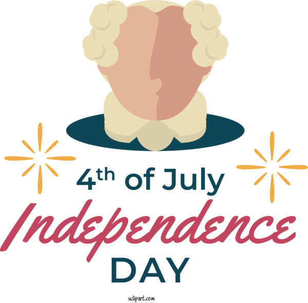 Free US Independence Day Human Logo Line For 4th Of July Clipart Transparent Background