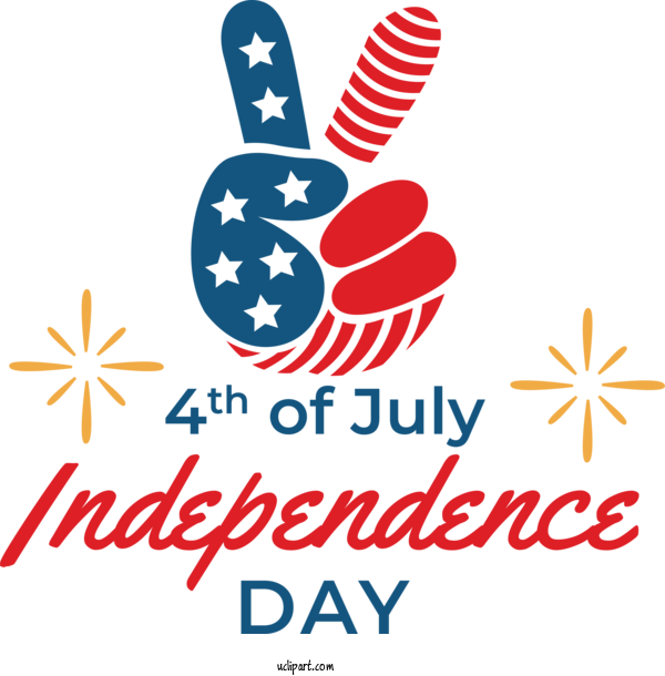 Free US Independence Day Logo Design Line For 4th Of July Clipart Transparent Background