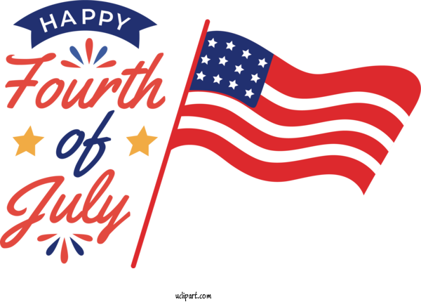 Free Holiday Logo Flag Of The United States United States For 4th Of July Clipart Transparent Background