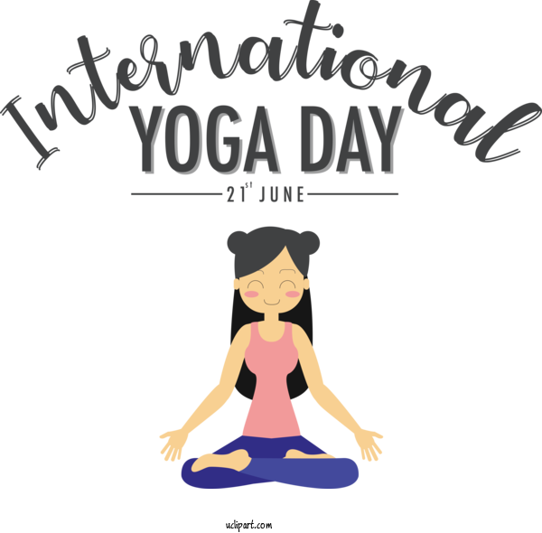 Free Holiday Human Cartoon Logo For Yoga Day Clipart Transparent Background