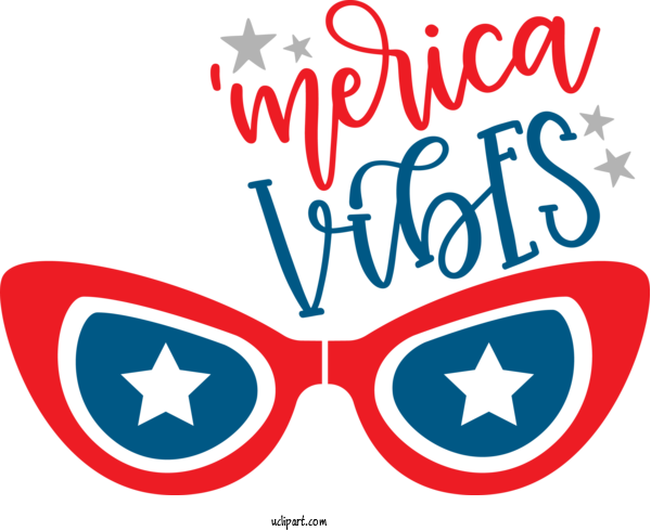 Free Independence Day Sunglasses Goggles Logo For 4th Of July Clipart Transparent Background