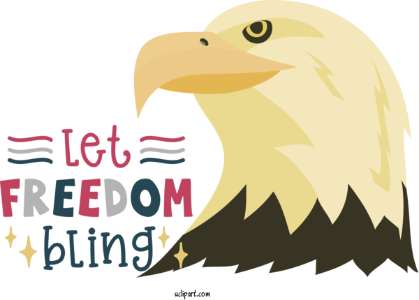 Free Holiday Bald Eagle Birds Eagle For Let Freedom Bling Clipart Transparent Background