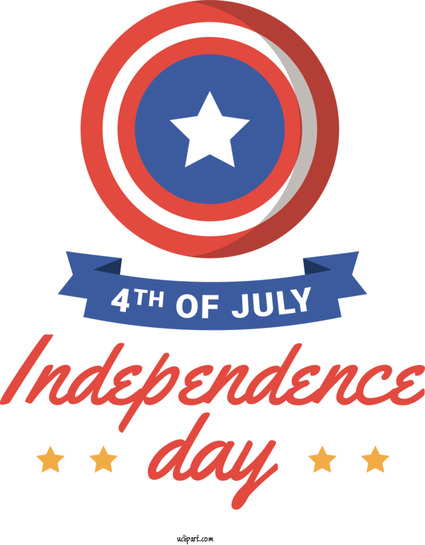 Free Independence Day Logo Sign Text For 4th Of July Clipart Transparent Background