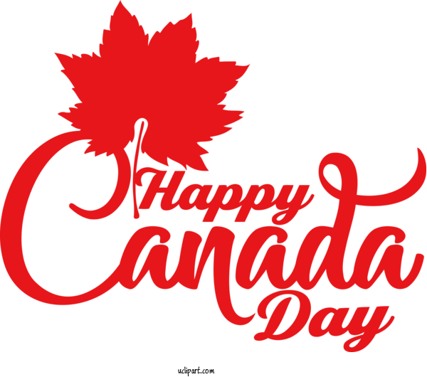 Free Holiday Flower Logo Line For Canada Day Clipart Transparent Background