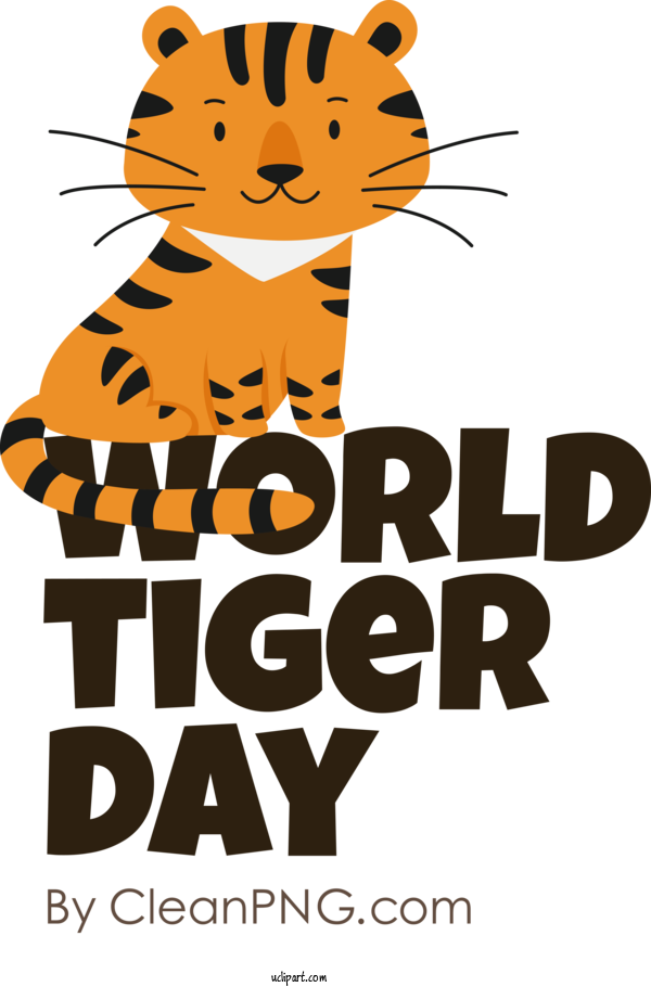 Free Holiday Cat Human Small For World Tiger Day Clipart Transparent Background