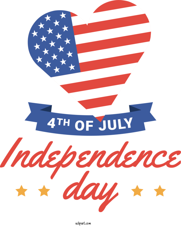 Free Independence Day Logo United States Design For 4th Of July Clipart Transparent Background