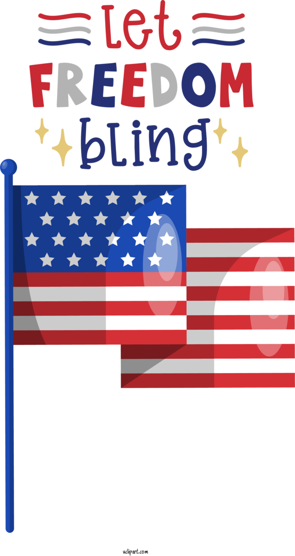Free Holiday United States Flag Of The United States Flag For Let Freedom Bling Clipart Transparent Background