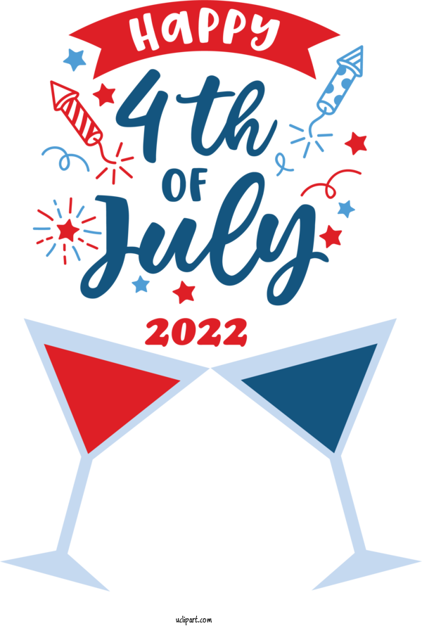 Free Holiday Logo Line Party For 4th Of July Clipart Transparent Background