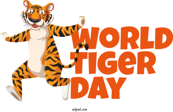 Free Holiday Tiger Cat Human For World Tiger Day Clipart Transparent Background