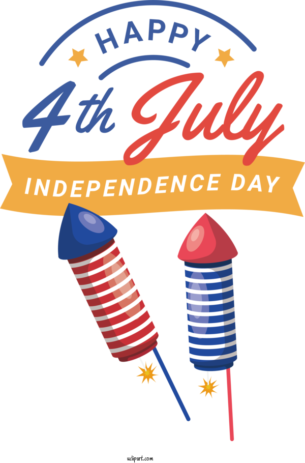 Free Holiday Logo Line Text For 4th Of July Clipart Transparent Background