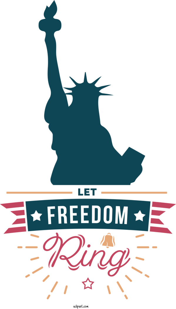 Free Holiday Statue Of Liberty Statue Silhouette For Let Freedom Ring Clipart Transparent Background