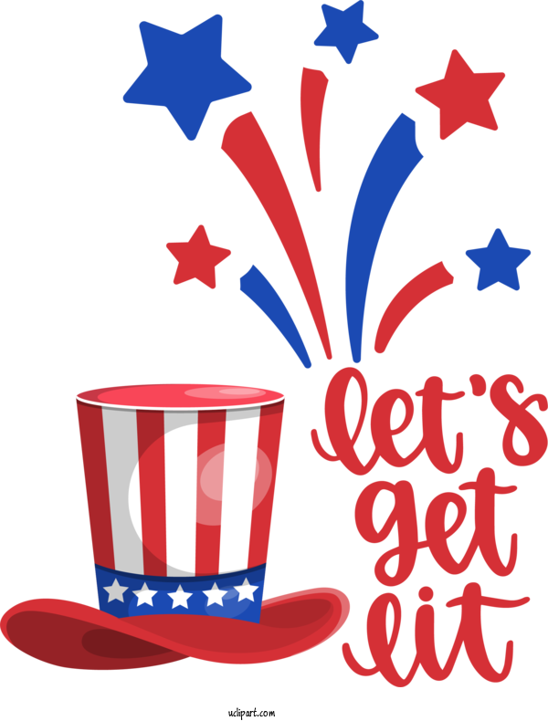 Free Independence Day Drawing Fireworks Logo For 4th Of July Clipart Transparent Background