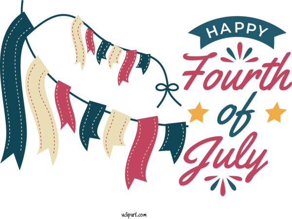 Free Holiday Drawing Cartoon Logo For 4th Of July Clipart Transparent Background