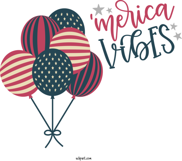 Free Independence Day Poster Festival Balloon For 4th Of July Clipart Transparent Background