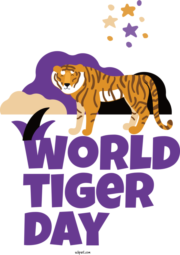 Free Holiday Tiger Cat Human For World Tiger Day Clipart Transparent Background