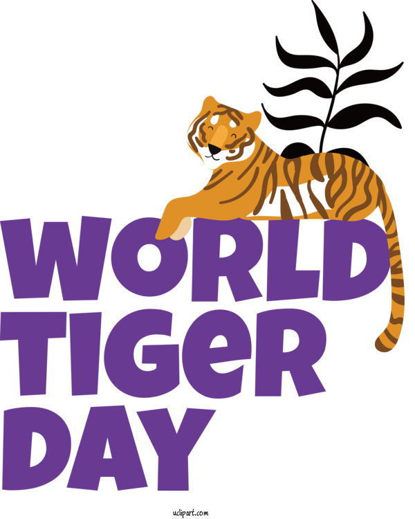 Free Holiday Cat Tiger Human For World Tiger Day Clipart Transparent Background