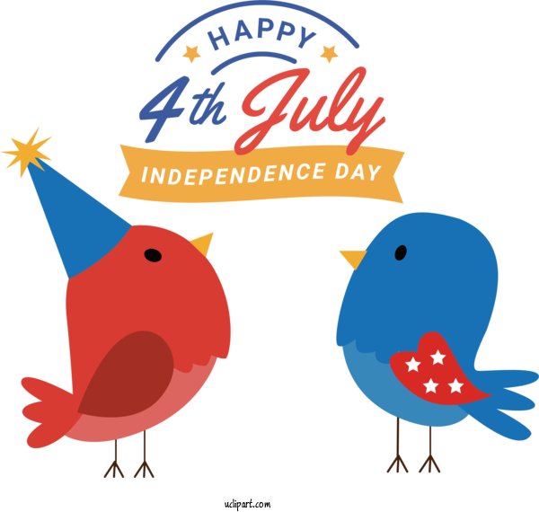 Free Holiday Birds Beak Design For 4th Of July Clipart Transparent Background