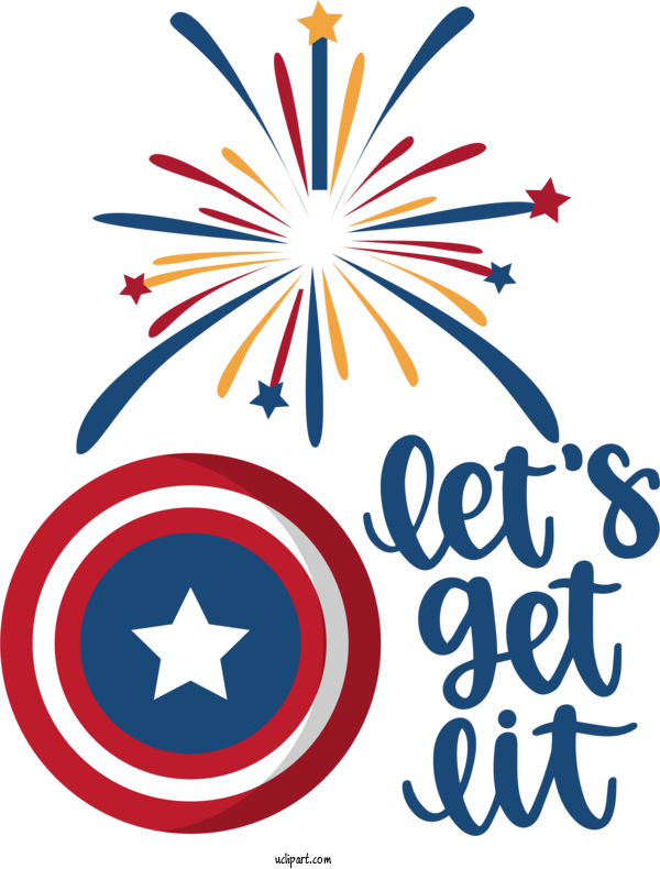 Free Independence Day Logo Design Line For 4th Of July Clipart Transparent Background