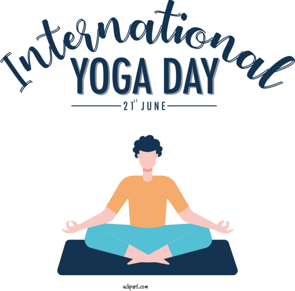 Free Holiday Human Logo Cartoon For Yoga Day Clipart Transparent Background