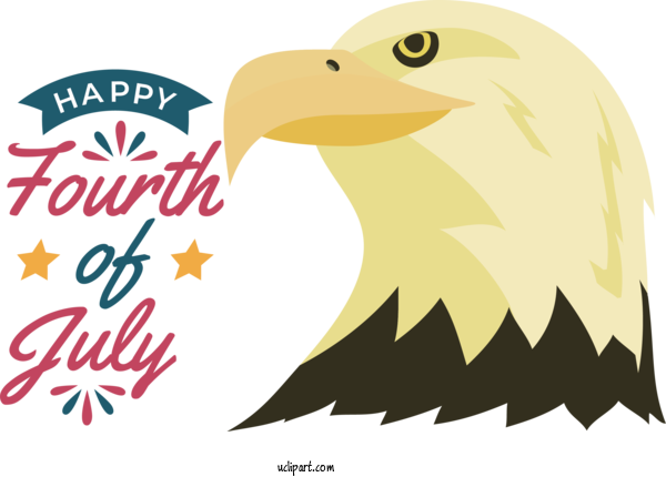 Free Holiday Bald Eagle Birds Bird Of Prey For 4th Of July Clipart Transparent Background
